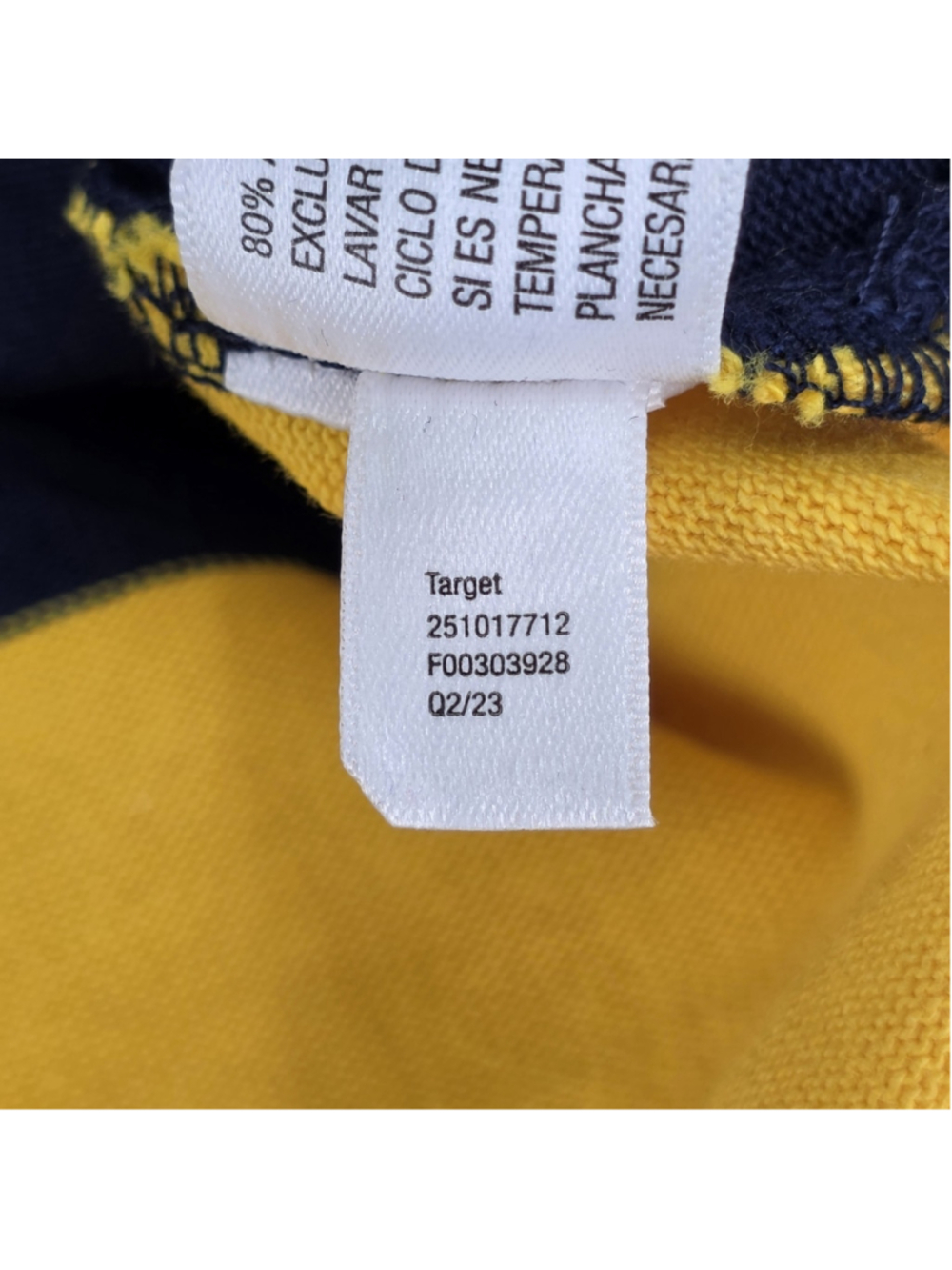 Rowing Blazers Rugby Shirt Womens 2X Yellow Navy Stripe Cropped Prep - Picture 11 of 16